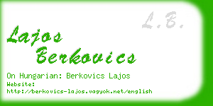 lajos berkovics business card